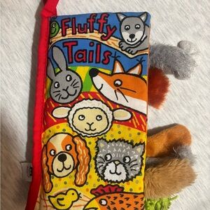 Jellycat Fluffy Tails Soft Book - Multicolor